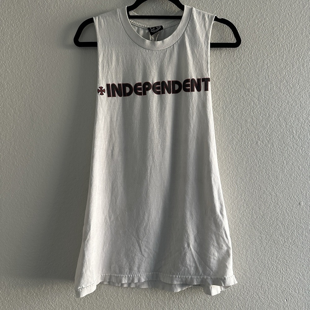 Vtg Independent Truck Company T-Shirt L Graphic Skate‎ Muscle Tee Modified